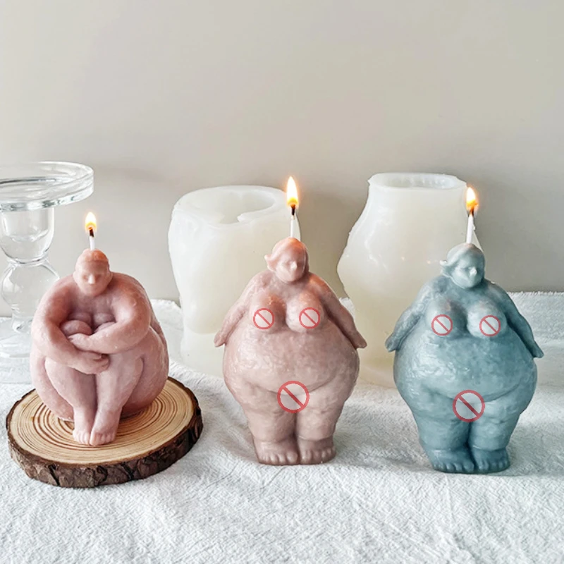 Candle Making Fat - Molde de silicona de cuerpo humano