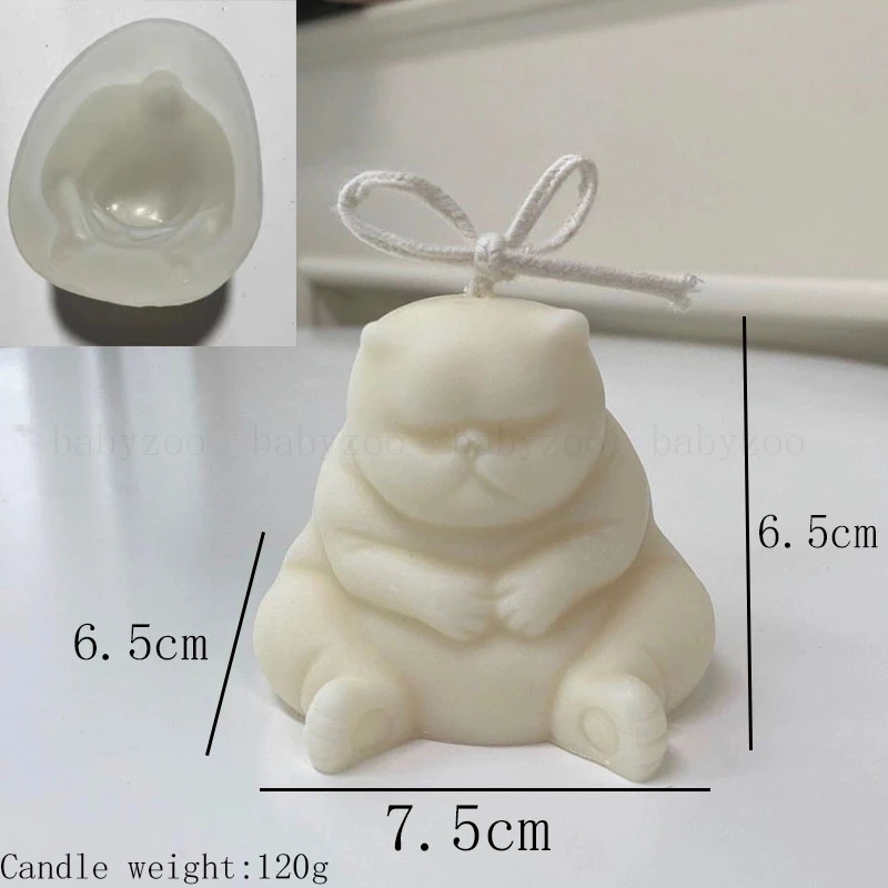 Candle Making Fat - Moldes de velas de gato gordo