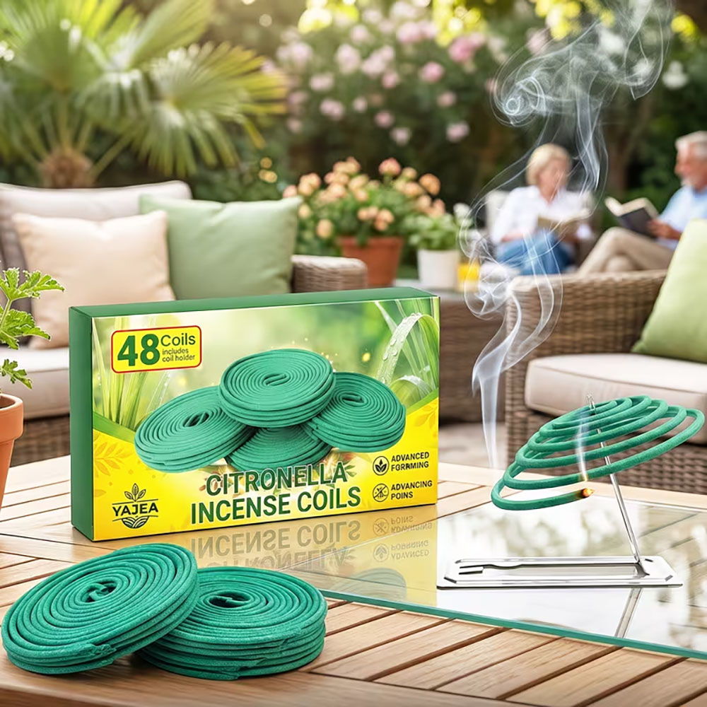 Uv Inhibitor Candle - 48 espirales grandes de hierba de