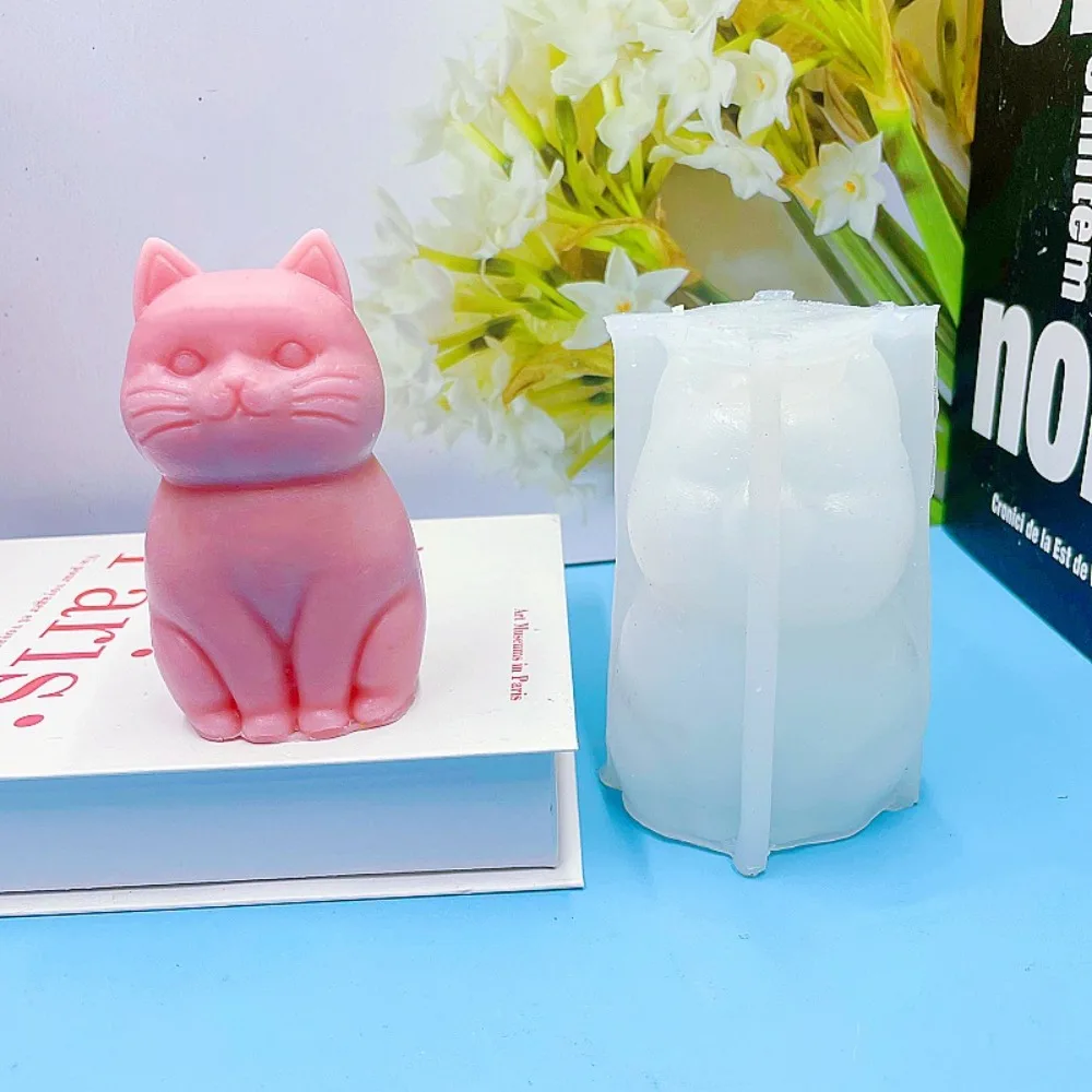Candle Making Fat - Molde de silicona 3D de gato