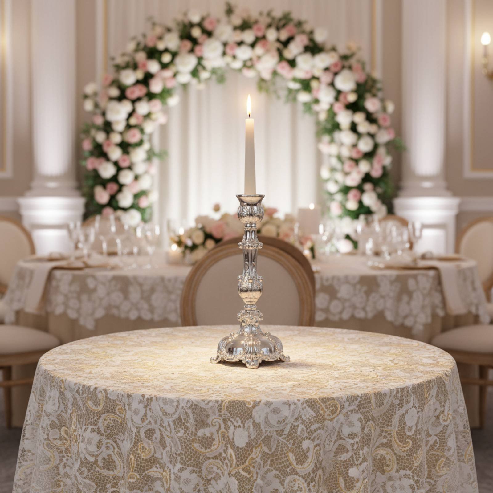 Paraffin Candle Wax - Candelabro de Metal de Diseño Europeo,