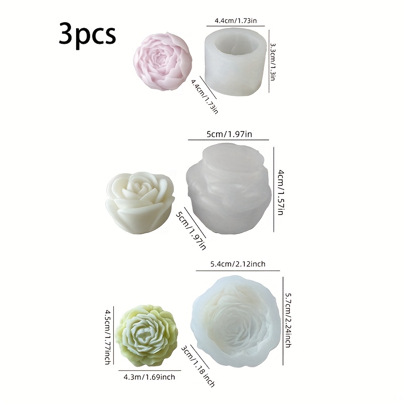 Juego de 3 moldes de silicona  - Candle Making Temperature reseña y precio