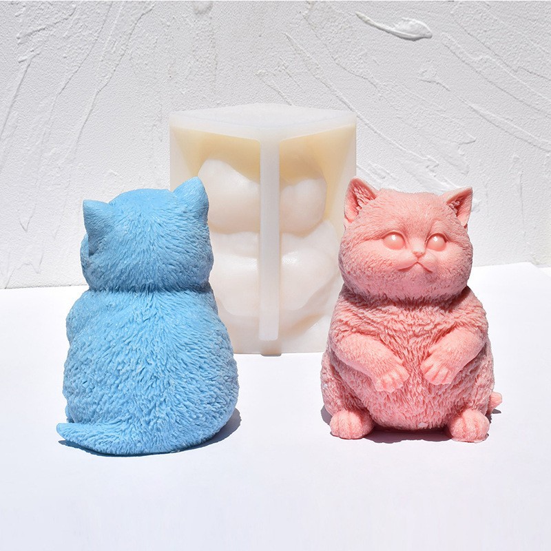Molde de silicona 3D de gato g - Candle Making Fat reseña y precio