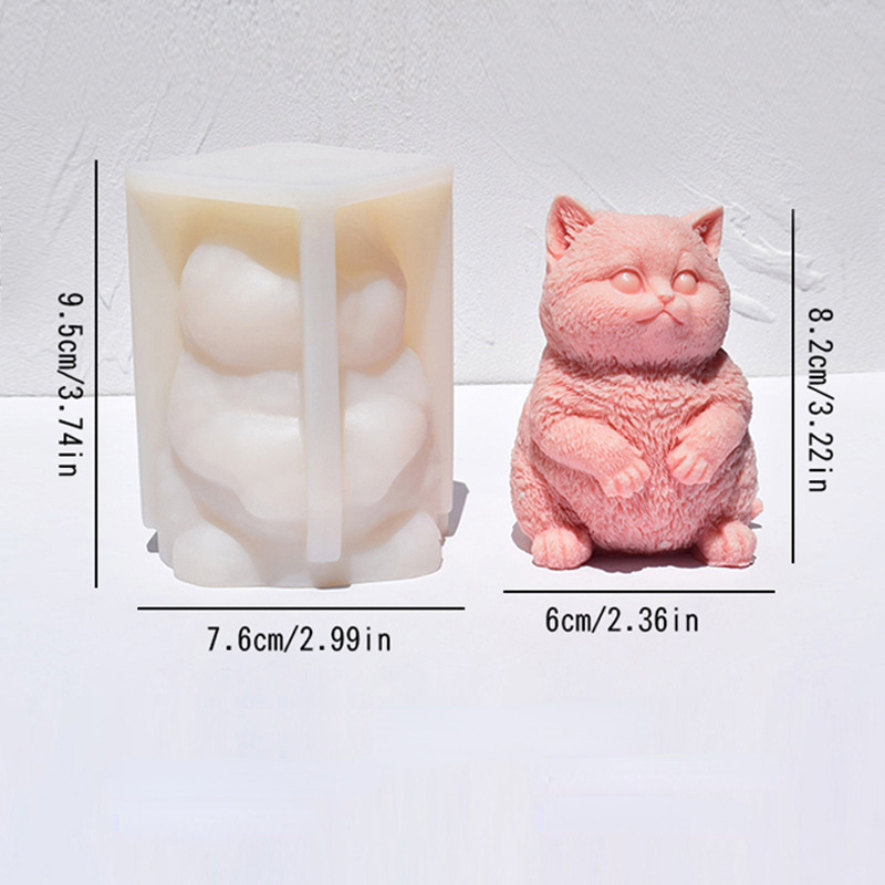 Molde de silicona 3D de gato g - Candle Making Fat reseña y precio