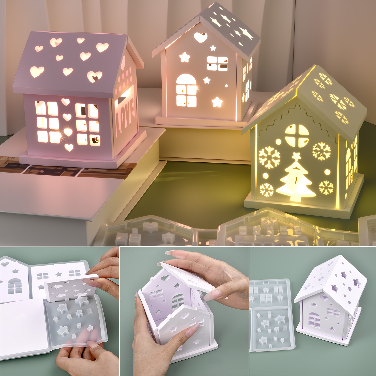 Molde de silicona para casa 3D - Candle Making Class reseña y precio