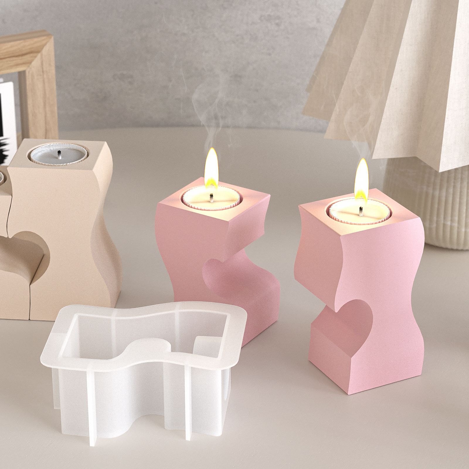 S corazón candelabro moldes de - Candle Making Moulds reseña y precio