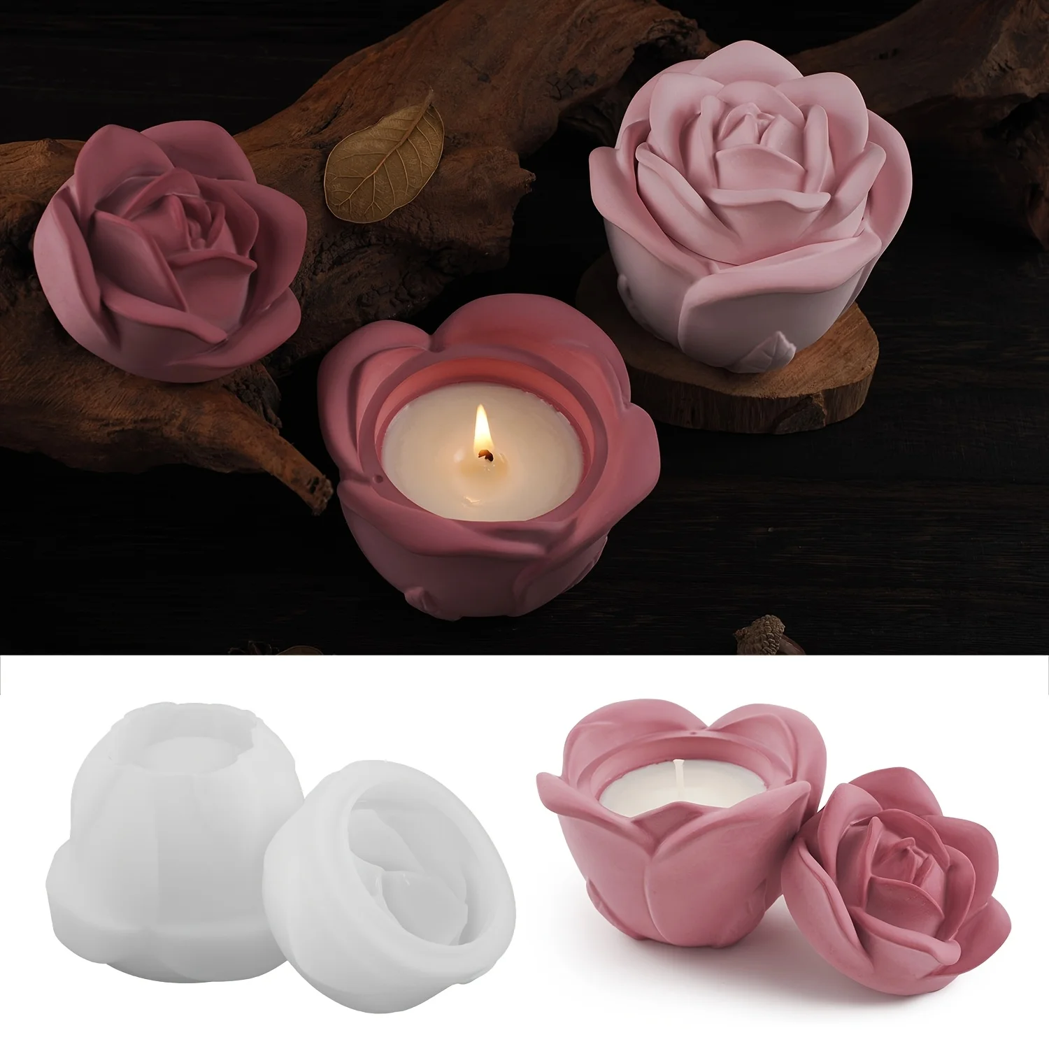 Juego de 2 piezas de moldes de - Candle Making Moulds reseña y precio