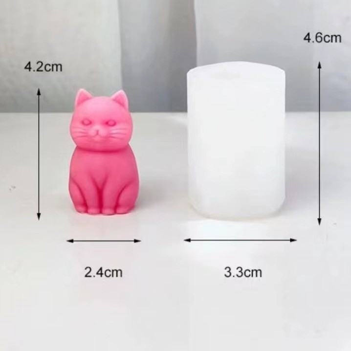 Molde de silicona 3D de gato g - Candle Making Fat reseña y precio