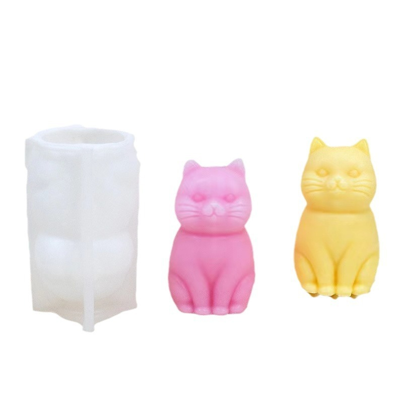 Molde de silicona 3D de gato g - Candle Making Fat reseña y precio